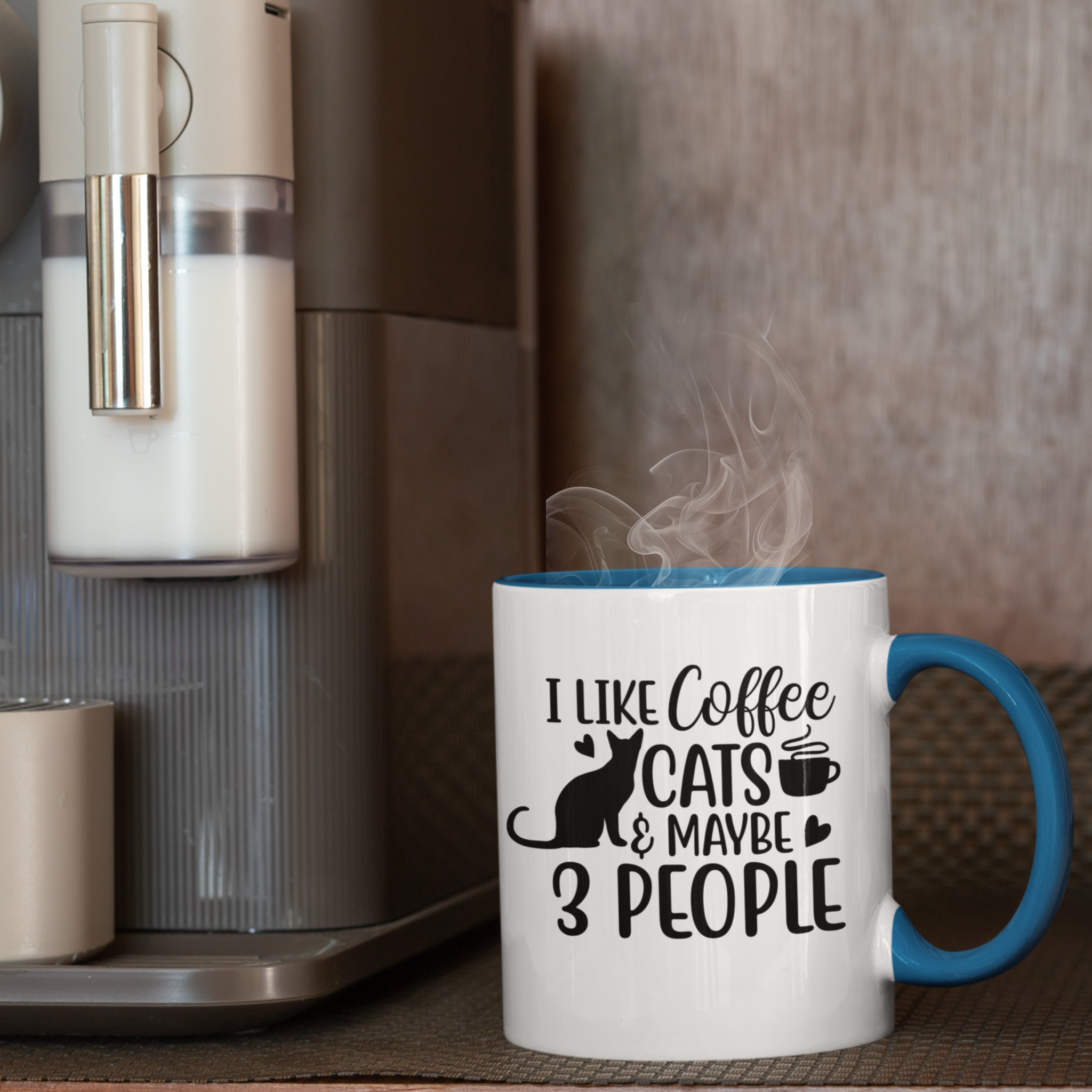 I Like Cats & Maybe 3 People Coffee Mug | 11oz Accent Mug