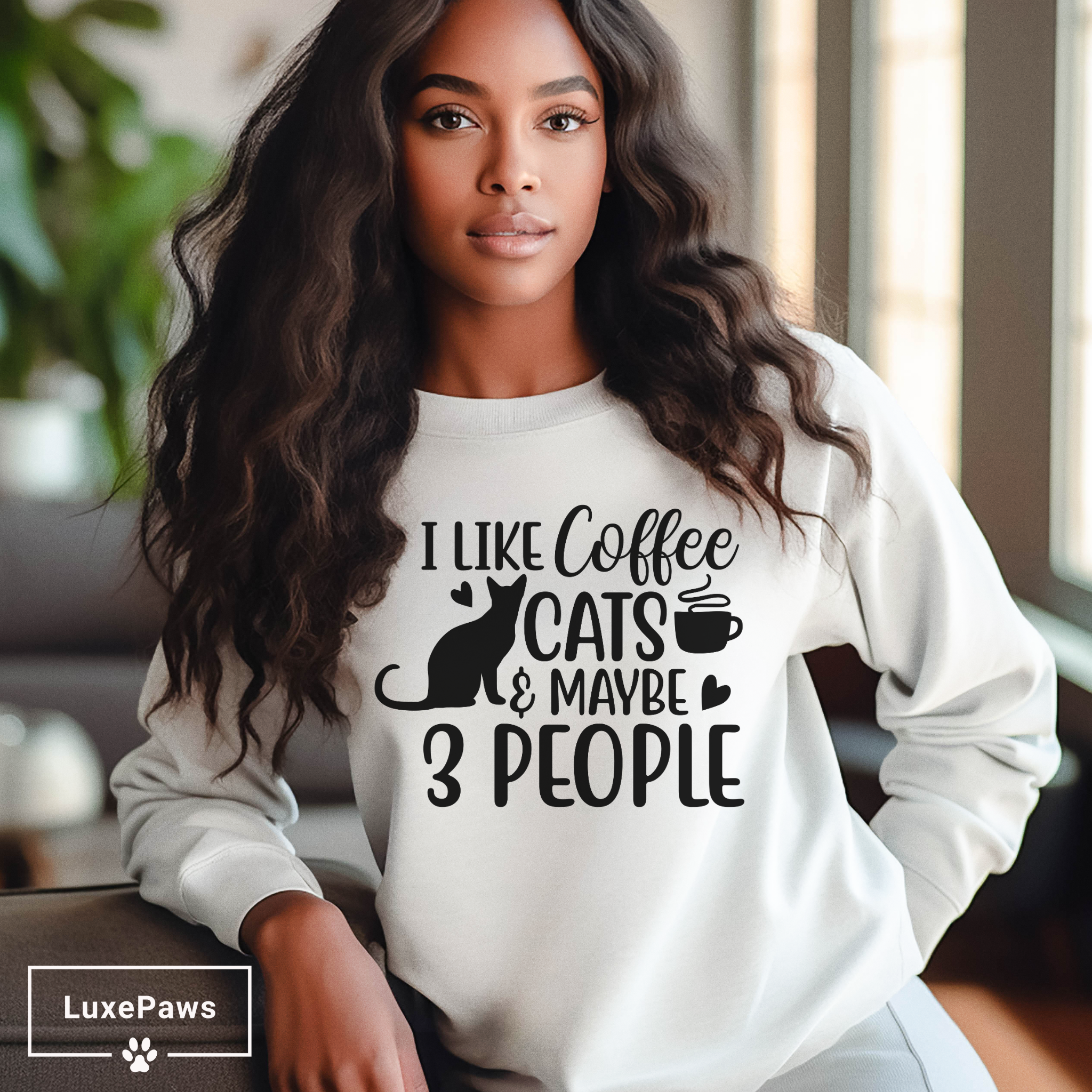 I Like Cats & Maybe 3 People Sweatshirt