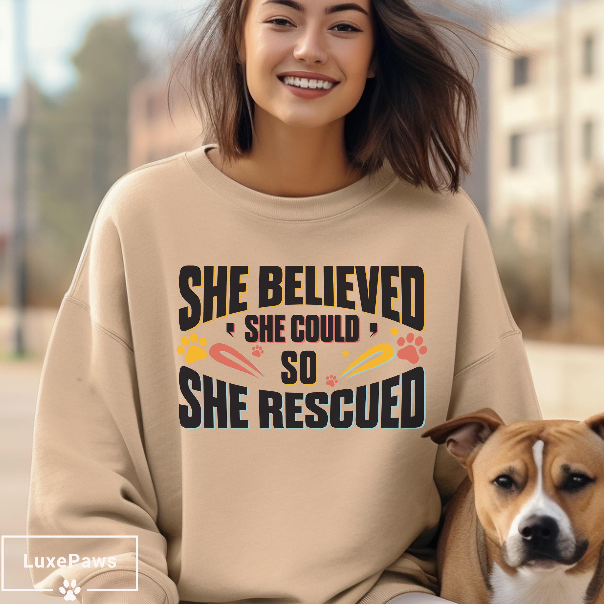 She Believed She Could, So She Rescued Sweatshirt