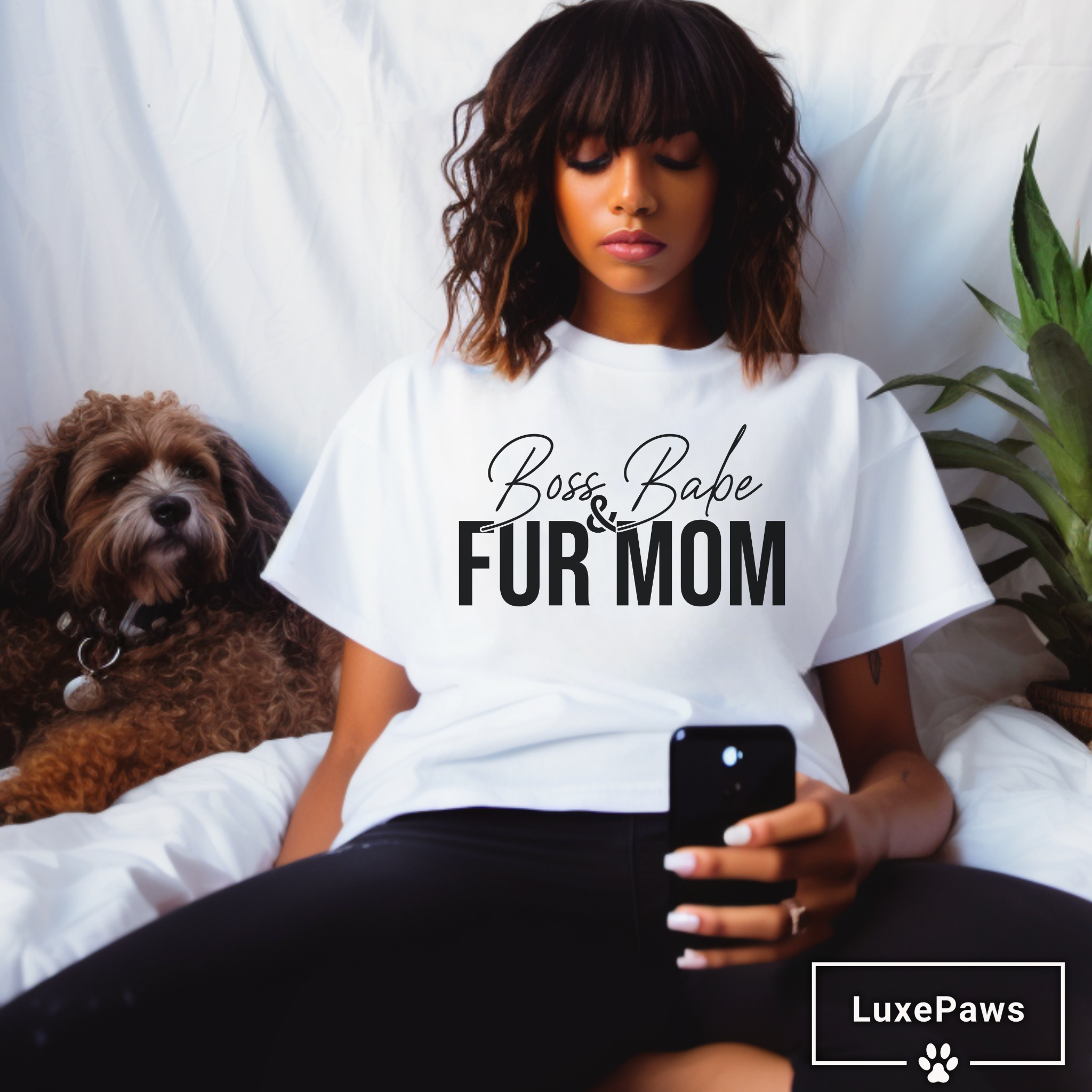 Boss Babe & Fur Mom T-shirt