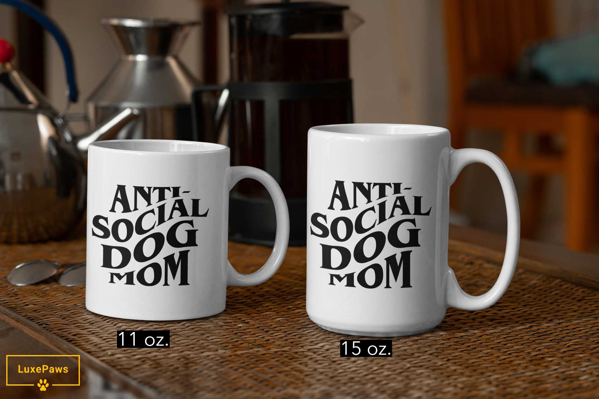 Anti Social Dog Mom Mugs