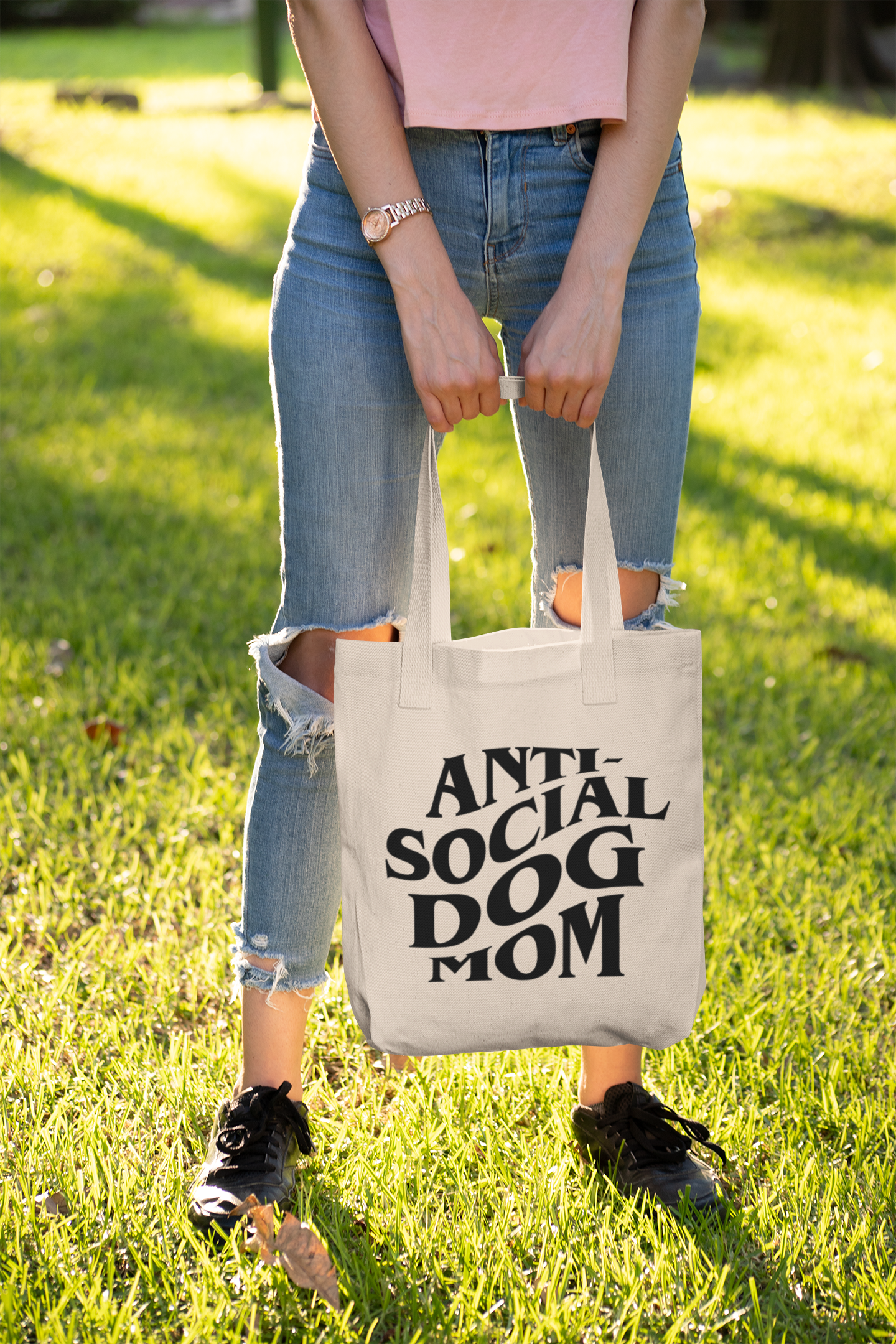 Anti-Social Dog Mom Tote Bag