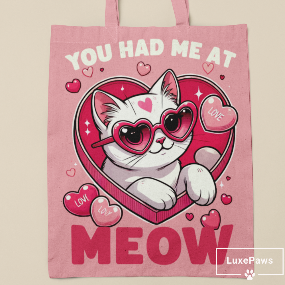 "You Had Me at Meow" Canvas Tote