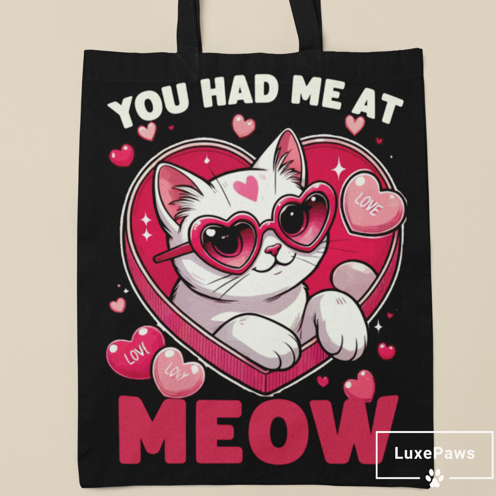 "You Had Me at Meow" Canvas Tote