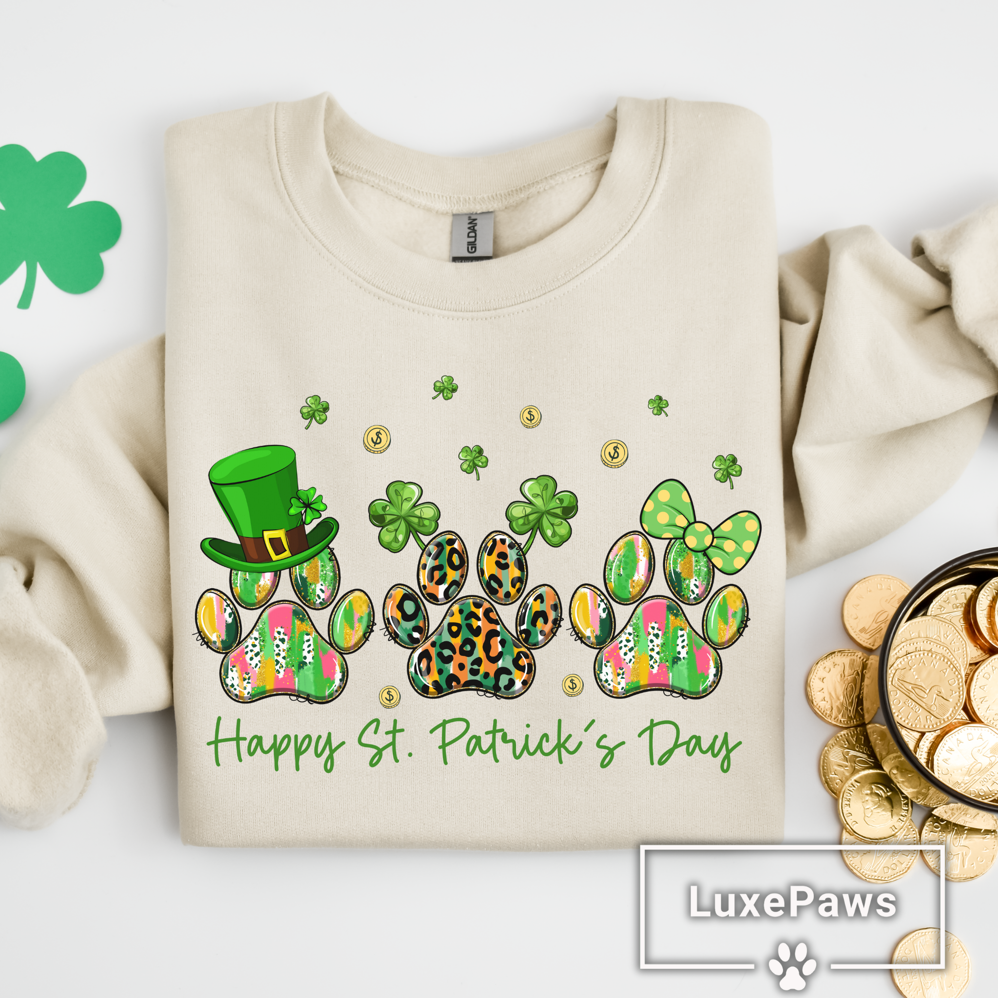 Happy St. Patrick’s Day Paws Sweatshirt!