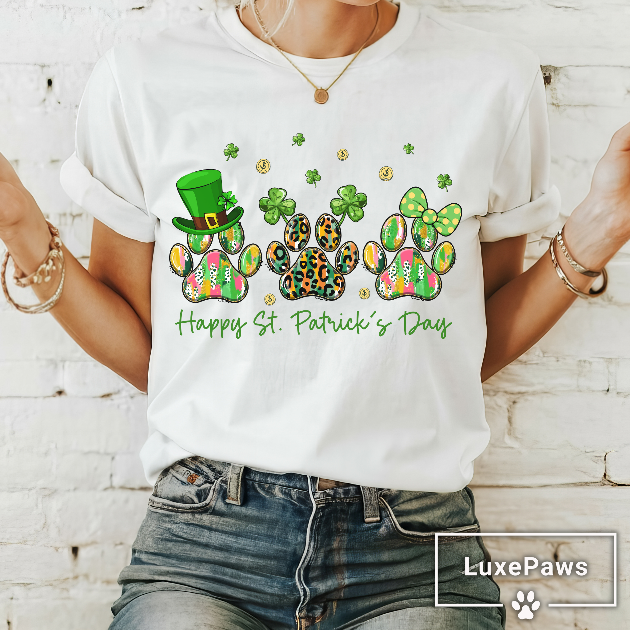 Happy St. Patrick’s Day Paws T-Shirt