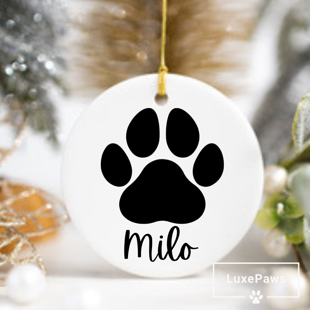 Personalized Pet Paw Ornament