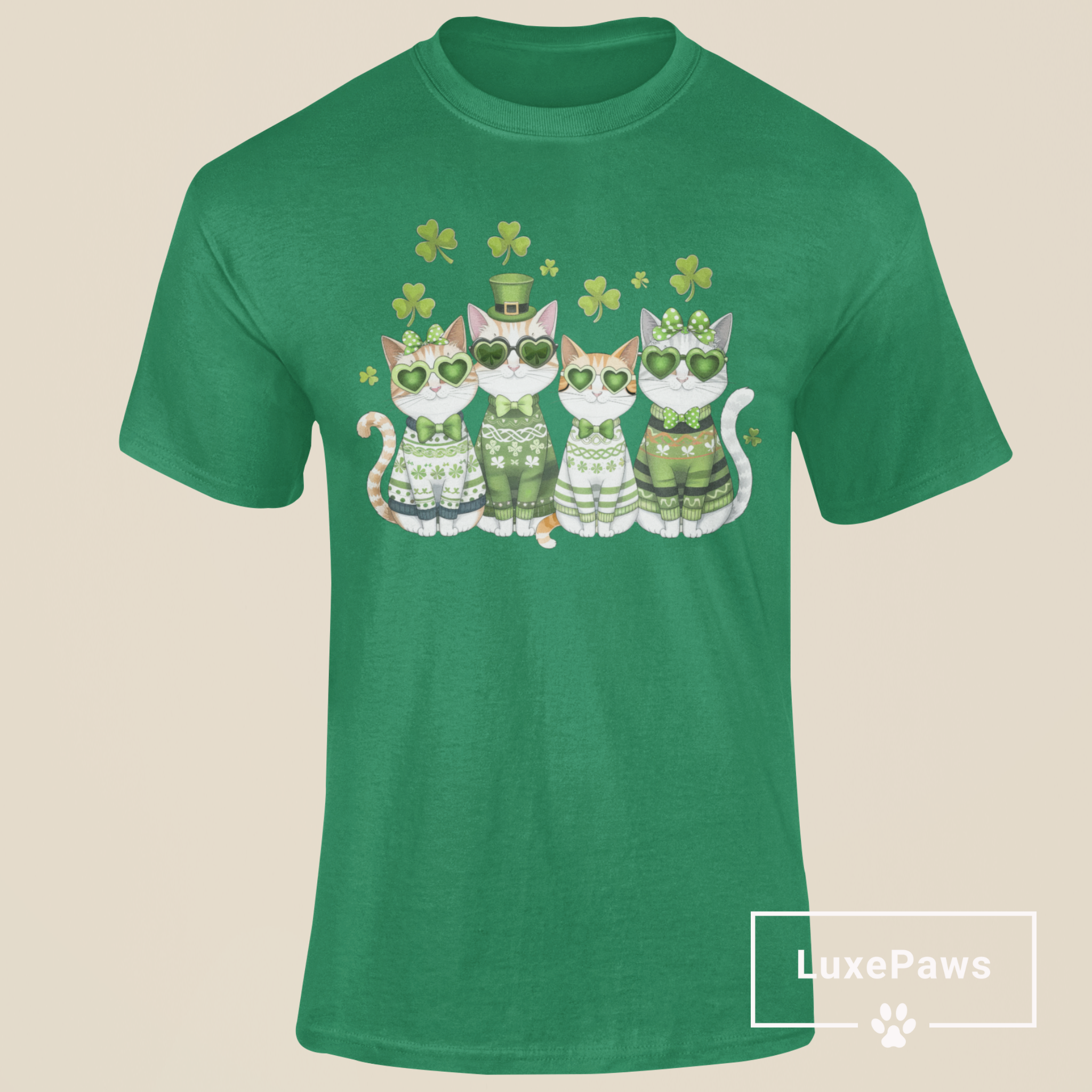 Shamrock Squad – St. Patrick’s Day Cat Crew T-Shirt