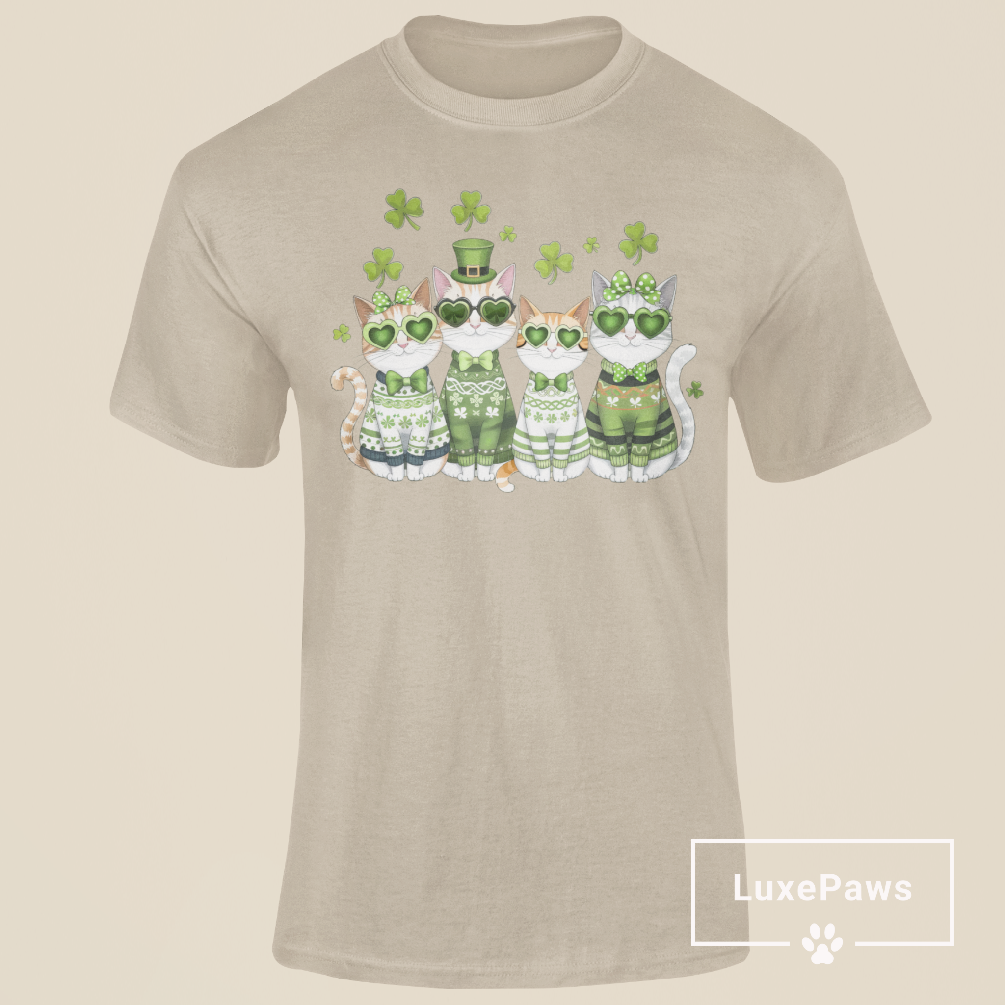 Shamrock Squad – St. Patrick’s Day Cat Crew T-Shirt