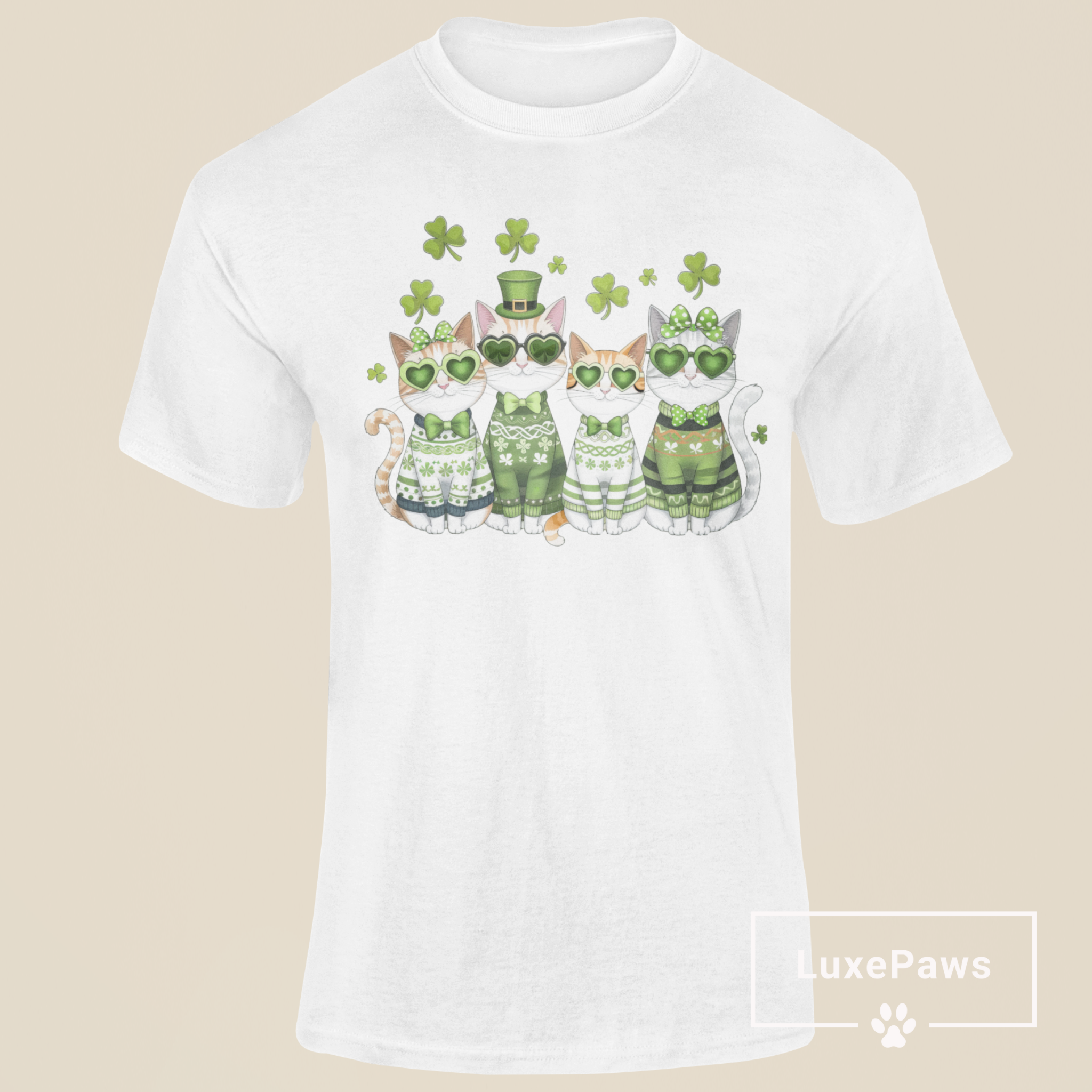 Shamrock Squad – St. Patrick’s Day Cat Crew T-Shirt