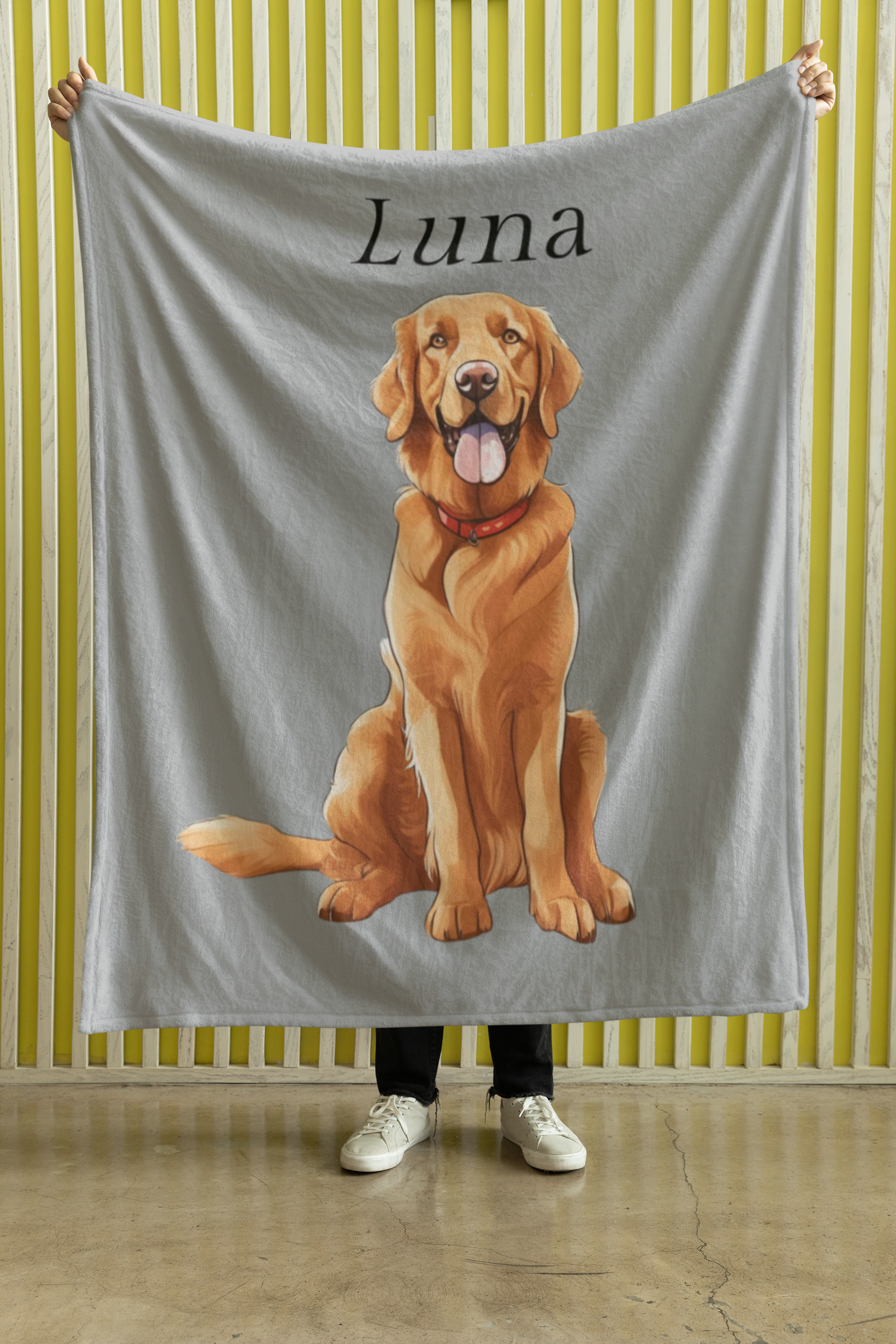 Personalized Pet Blanket: Custom Photo Throw - Name and Face Personalization, Ideal Pet Lovers Gift
